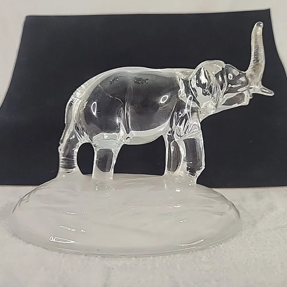 Elephant Cristal D’Arques Trunk Up 24% Lead Crystal 6 3/4
